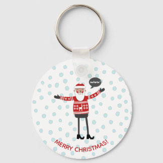 Hipster Santa Nyckelring