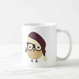 Hipster Santa Uggla Kaffemugg