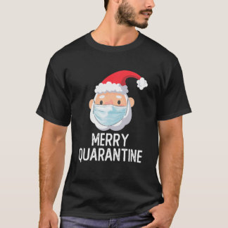 Hipster Santa Wearing Ansikte Mask 2020 Ugly Merry T Shirt