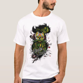 hipster skulls tete de mort crane mexicain serpent t shirt