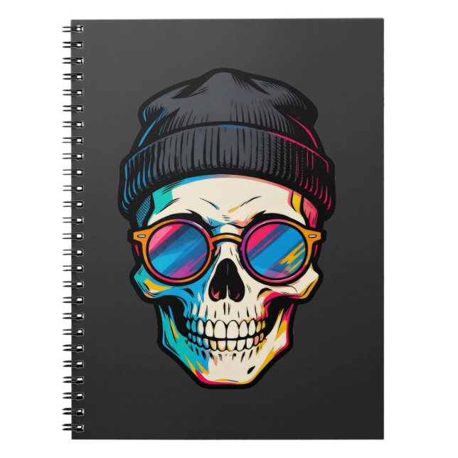 Hipster Skully Anteckningsbok (Framsidan)