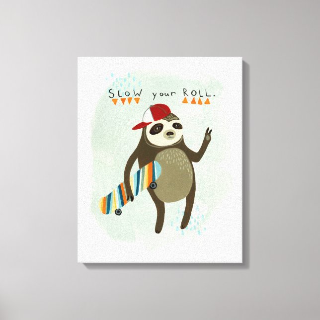 Hipster Sloth | Långsam rullning Canvastryck (Framsida)