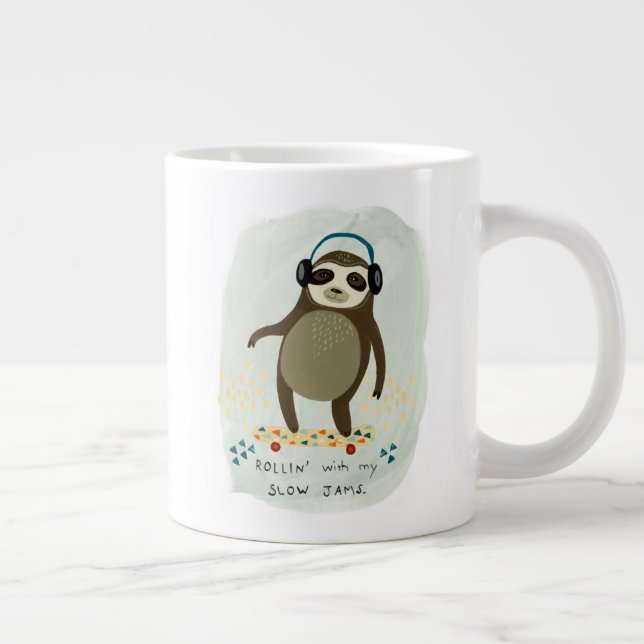 Hipster Sloth | Växla med min långsamma Sylt Jumbo Mugg (Höger)