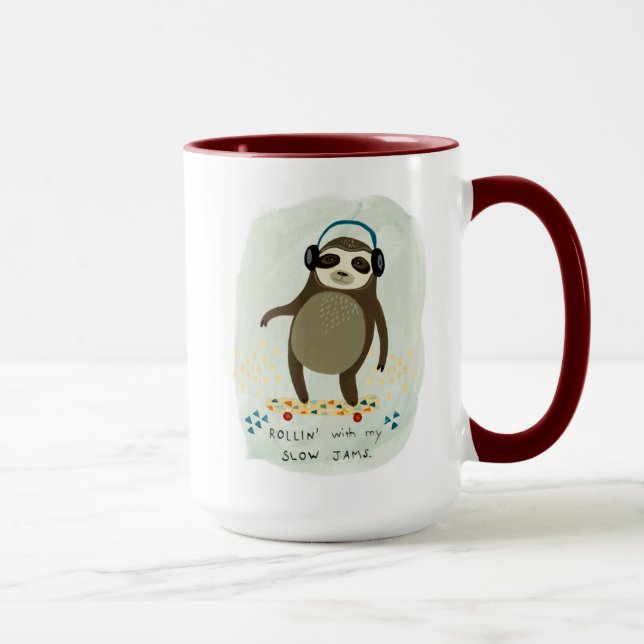 Hipster Sloth | Växla med min långsamma Sylt Mugg (Höger)