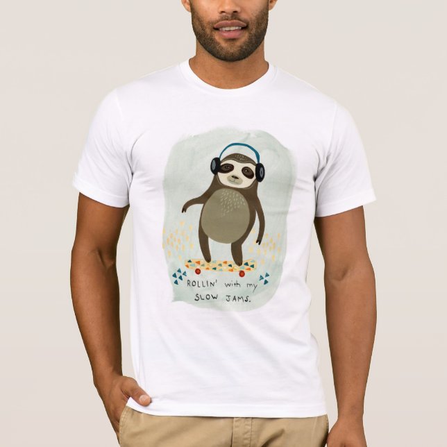 Hipster Sloth | Växla med min långsamma Sylt T Shirt (Framsida)
