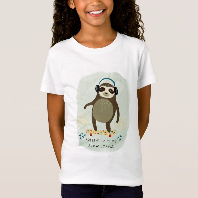 Hipster Sloth | Växla med min långsamma Sylt T Shirt (Framsida)
