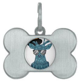 Hipster Stag4 Namnbricka Husdjur