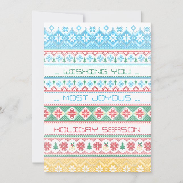 Hipster Stitch Julkort (Framsida)