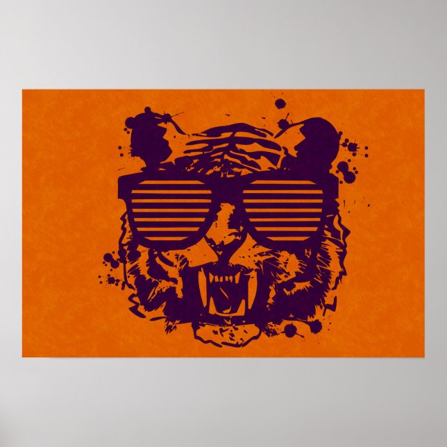 Hipster Tiger Poster (Framsidan)