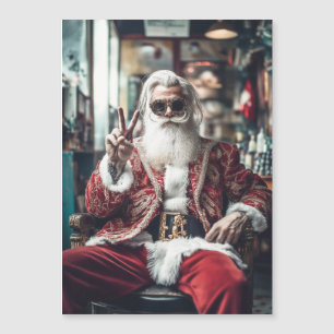 Hipster Tomte Slår en Pose Fredliga Höstlovsvibbar