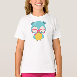 Hipster Uggla, Uggla med glasögon, Cute Uggla T Shirt