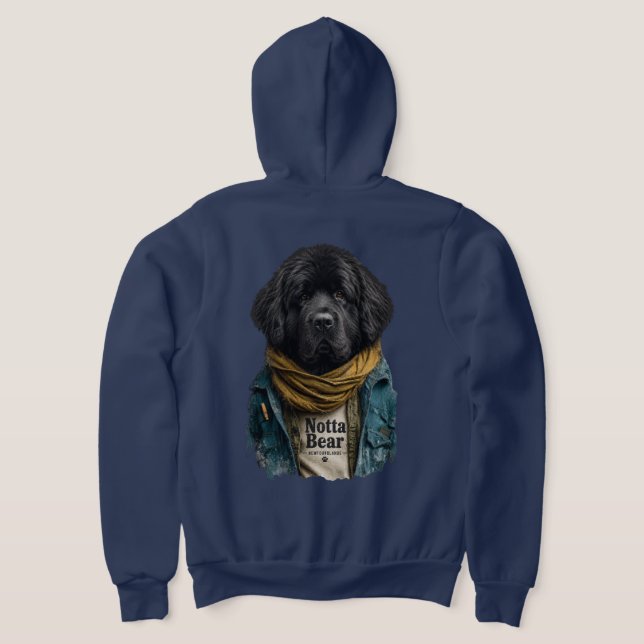 Hipster Urban Newf – Notta Bear Style T Shirt (Laydown Baksida)