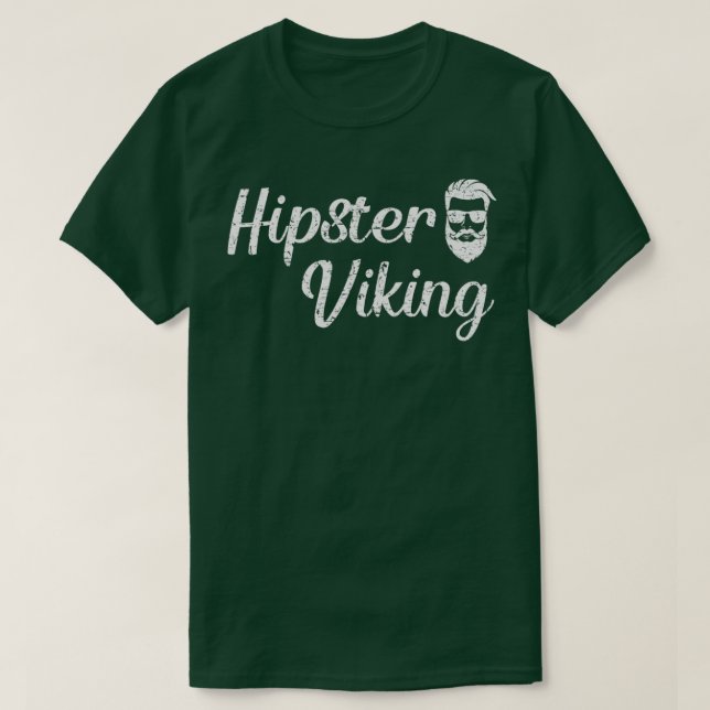 Hipster Viking Funny Beard T Shirt (Design framsida)