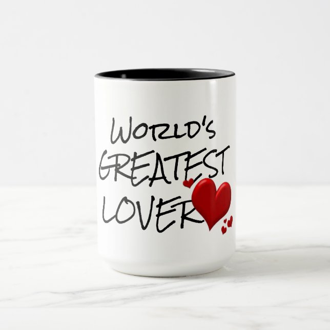 Hipster world's greatest lover cute funny coffee mugg (Center)