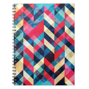 Hipster zigzag: grymt, sömlöst mönster. anteckningsbok