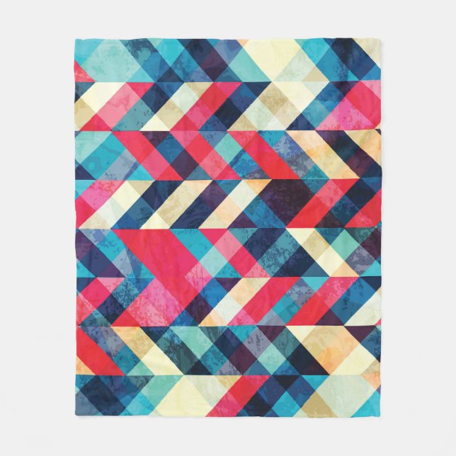 Hipster zigzag: grymt, sömlöst mönster. fleecefilt (Framsidan)