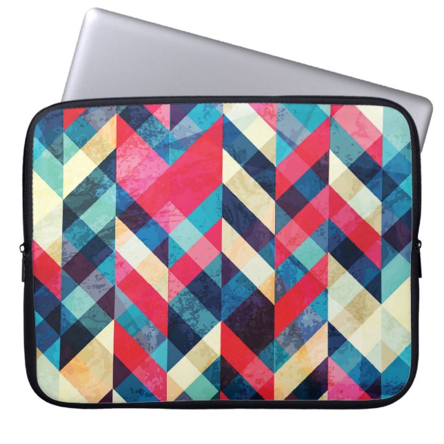 Hipster zigzag: grymt, sömlöst mönster. laptop fodral (Framsidan)