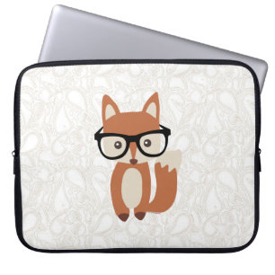 Hipsterbabyräv w/Glasses Laptop Fodral