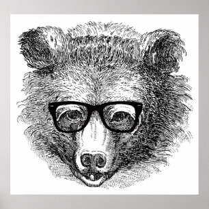 Hipsterbjörn Poster