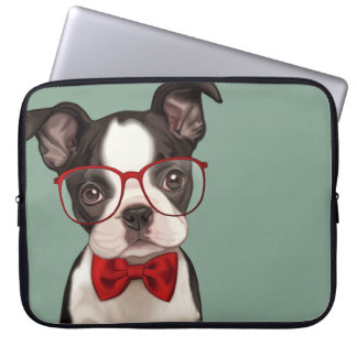 HipsterBoston Terrier Laptop Sleeve