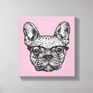 Hipsterbulldogg Canvastryck