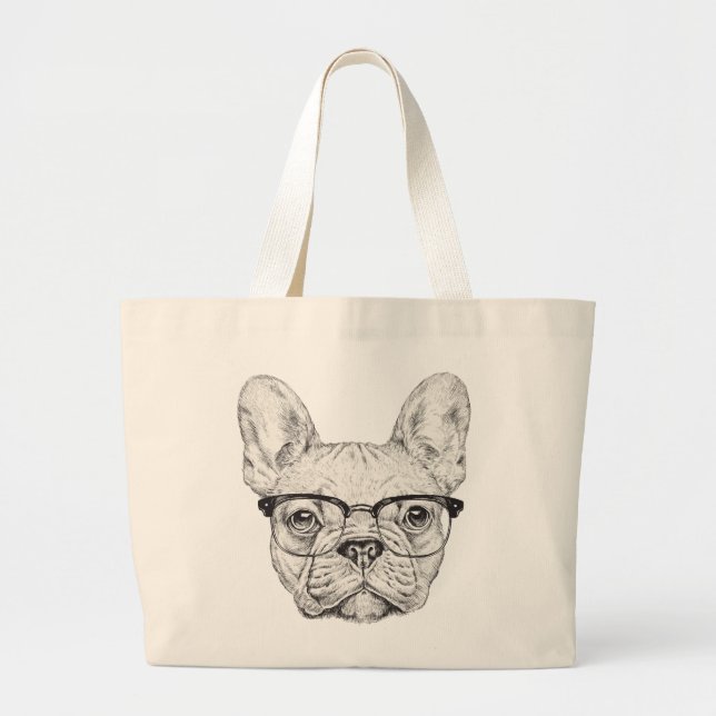Hipsterbulldogg Jumbo Tygkasse (Framsidan)