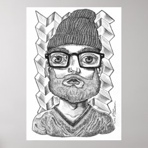 HipsterCarl affisch