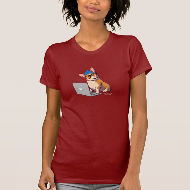 HipsterCorgi 2 T Shirt (Framsida)