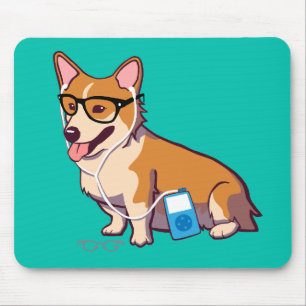 HipsterCorgi Mousepad (utan text) Musmatta