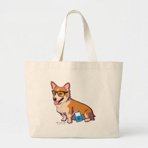 HipsterCorgi (utan text) Jumbo Tygkasse
