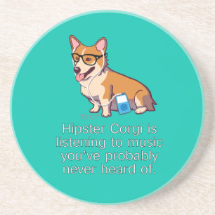 HipsterCorgikustfartyg Underlägg Sandsten