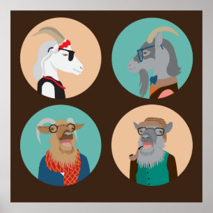 Hipsterdjur Poster
