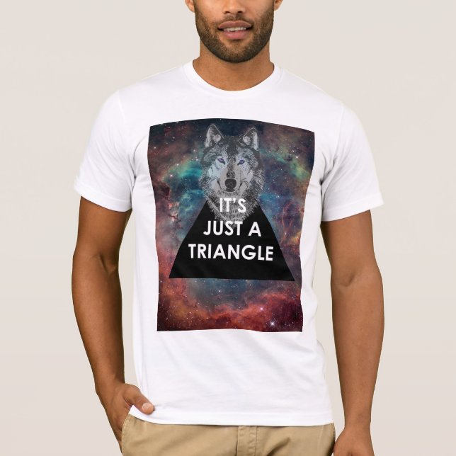 Hipsteren "är det precis T-tröja för en triangel" T-shirt (Framsida)
