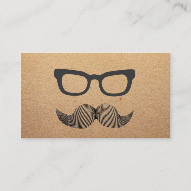 Hipsterexponeringsglas & mustasch lantliga Kraft (Framsida)