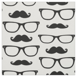 Hipsterexponeringsglas och mustaschtyg tyg
