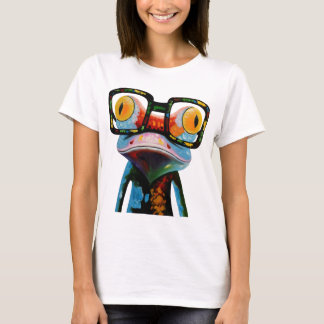 Hipsterexponeringsglasgroda T-shirt