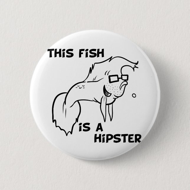 Hipsterfisk Knapp (Framsida)