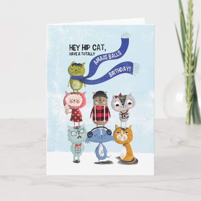 Hipsterfödelsedag Kort (Framsida)