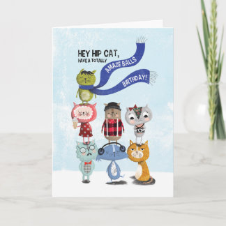 Hipsterfödelsedag Kort