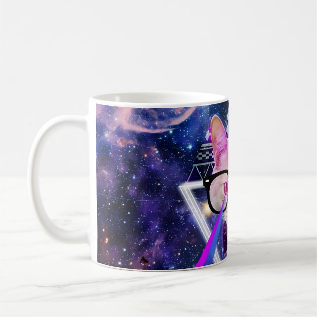 Hipstergalaxkatt Kaffemugg (Vänster)