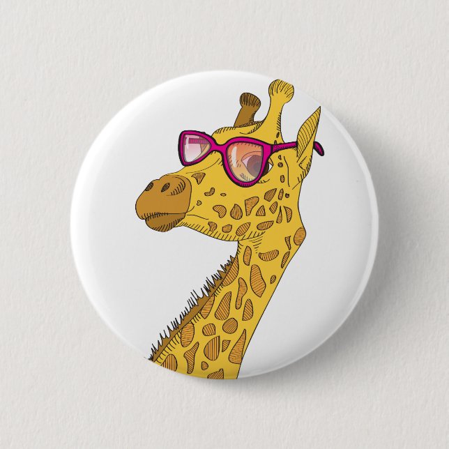 Hipstergiraffet Knapp (Framsida)