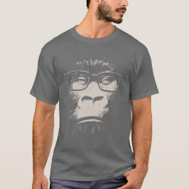 Hipstergorilla med exponeringsglas tee