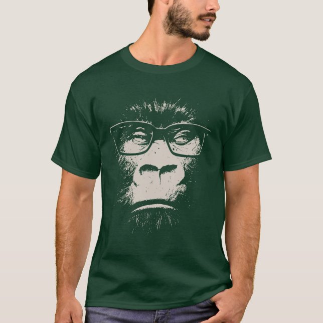 Hipstergorilla med exponeringsglas tröja (Framsida)