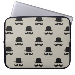 Hipsterhattar och mustascher laptop sleeve