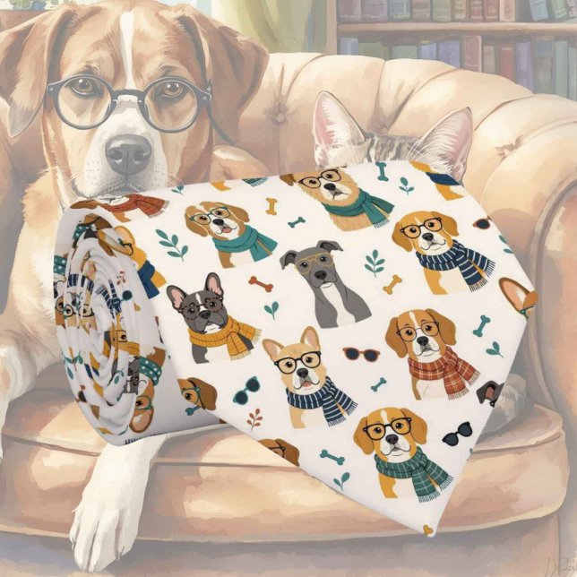 Hipsterhund i glasögon illustrationer slips (Skapare uppladdad)