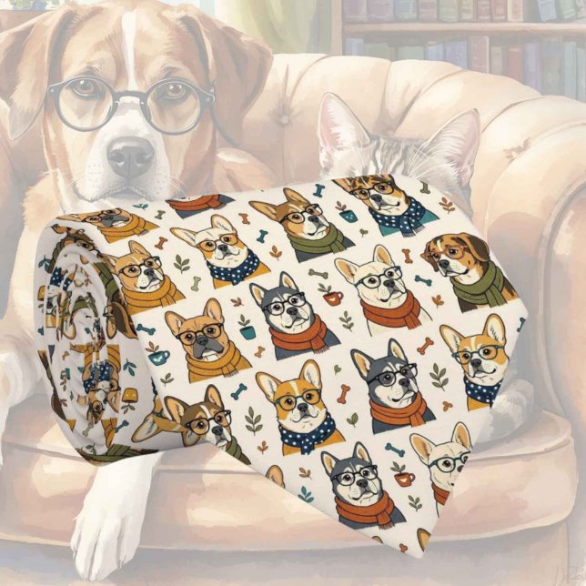 Hipsterhund i glasögon illustrationer slips (Skapare uppladdad)