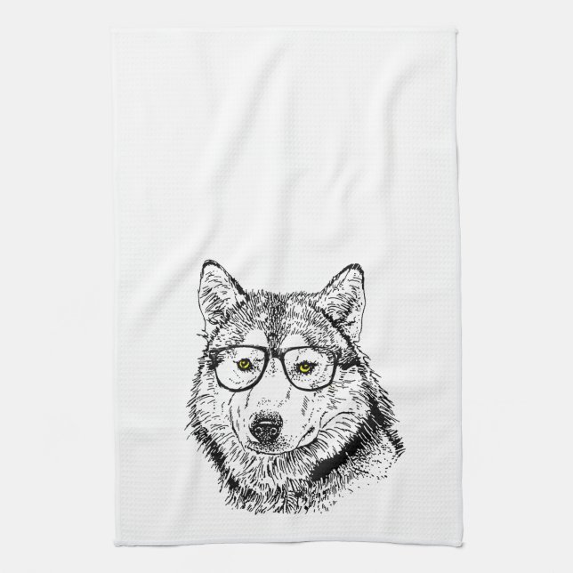 Hipsterhund Kökshandduk (Vertikal)