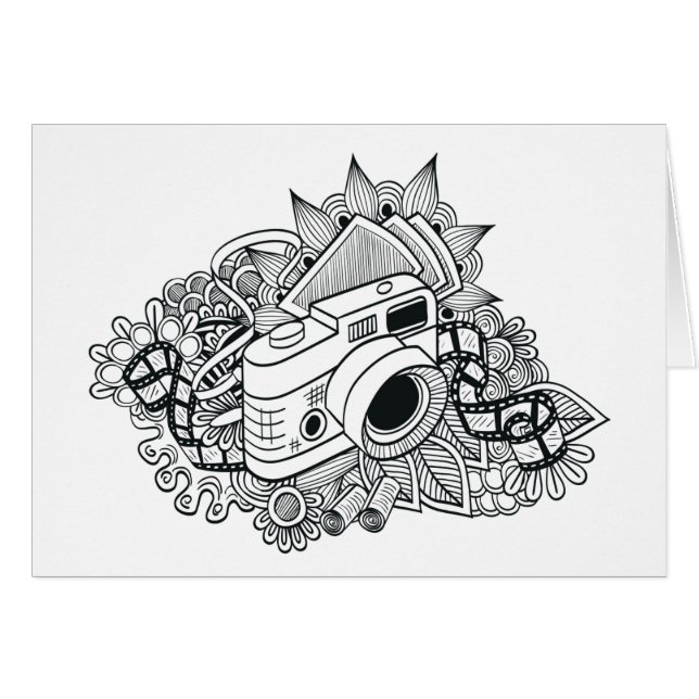 Hipsterkameraklotter Hälsningskort (Framsidan Horizontal)