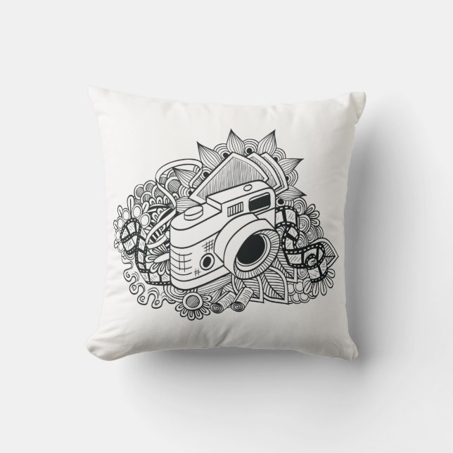 Hipsterkameraklotter Kudde (Framsida)
