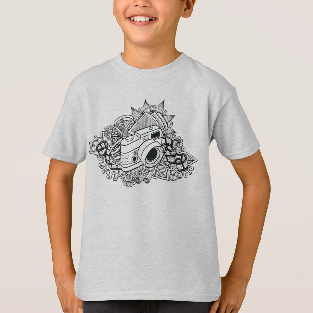 Hipsterkameraklotter T-shirt (Framsida)